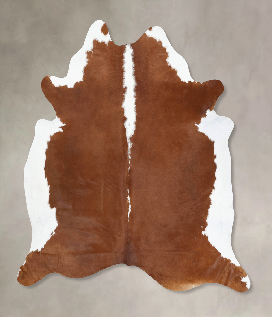 Hereford XX-Large Brazilian Cowhide Rug 7'8"H x 6'11"W #B12878 by Hudson Hides