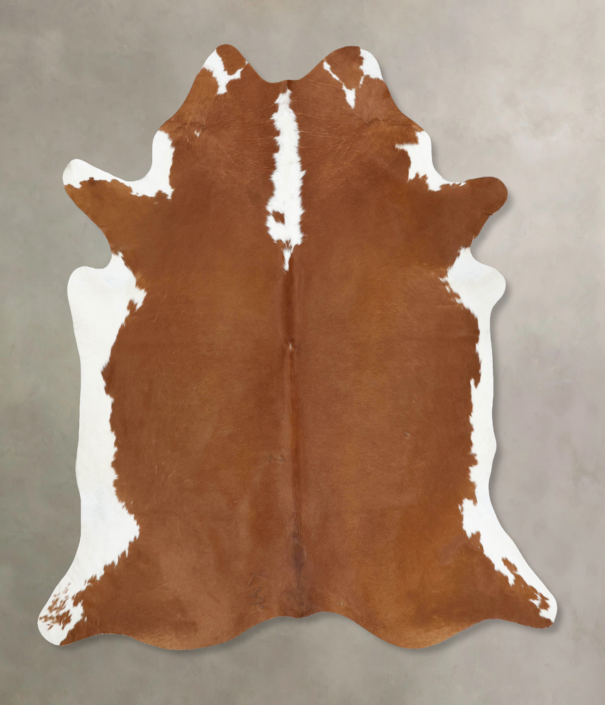 Hereford XX-Large Brazilian Cowhide Rug 8'1"H x 7'2"W #B12881 by Hudson Hides