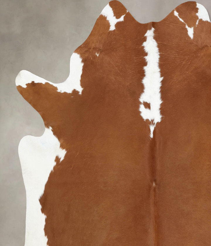 Hereford XX-Large Brazilian Cowhide Rug 8'1"H x 7'2"W #B12881 by Hudson Hides