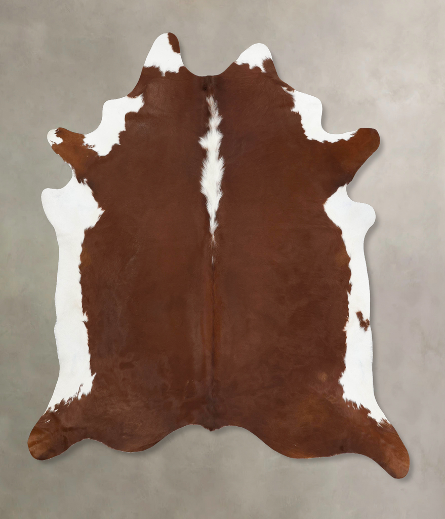 Hereford XX-Large Brazilian Cowhide Rug 8'0"H x 7'2"W #B12886 by Hudson Hides