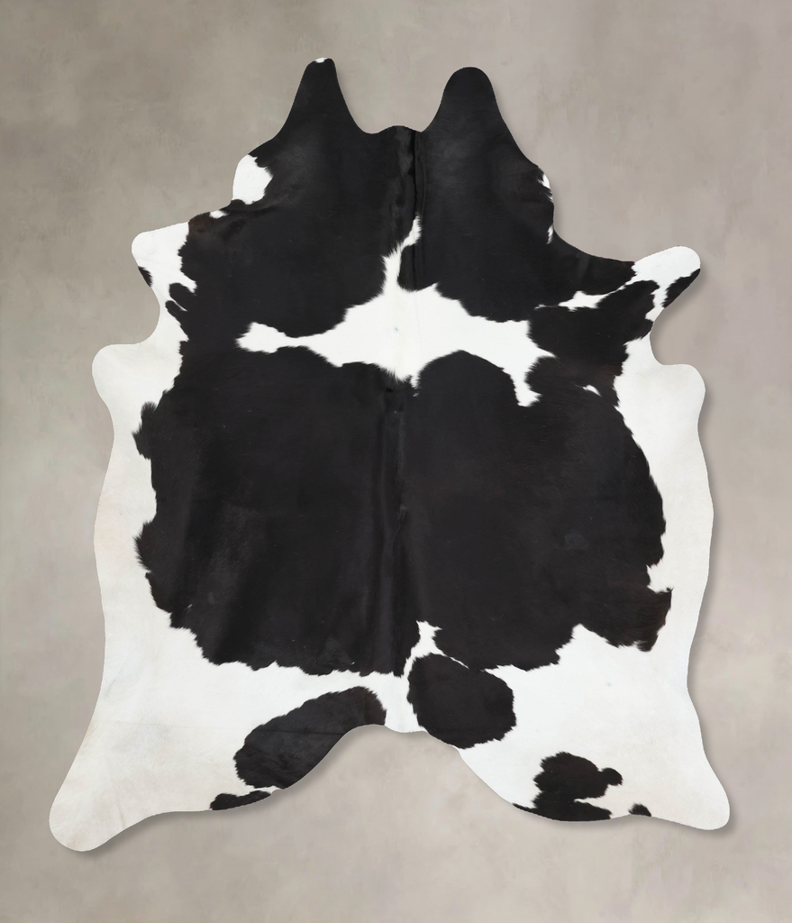 Black and White XX-Large Brazilian Cowhide Rug 8'5"H x 6'5"W #B12887 by Hudson Hides