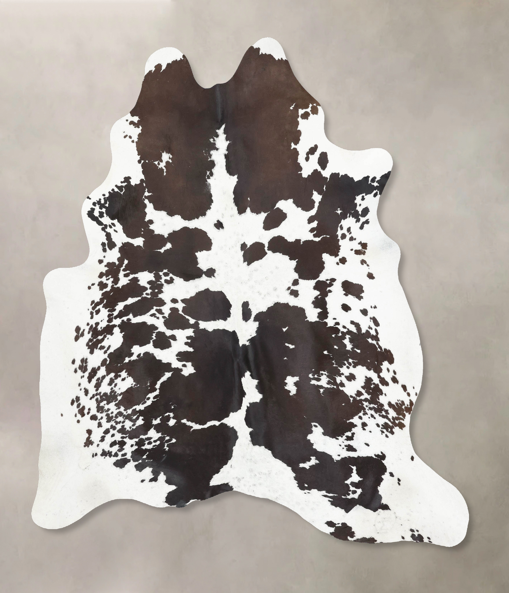 Chocolate and White Cowhide Rug #B12891
