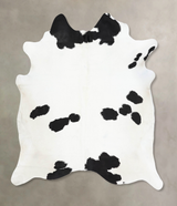 Black and White XX-Large Brazilian Cowhide Rug 8'2"H x 7'1"W #B12893 by Hudson Hides