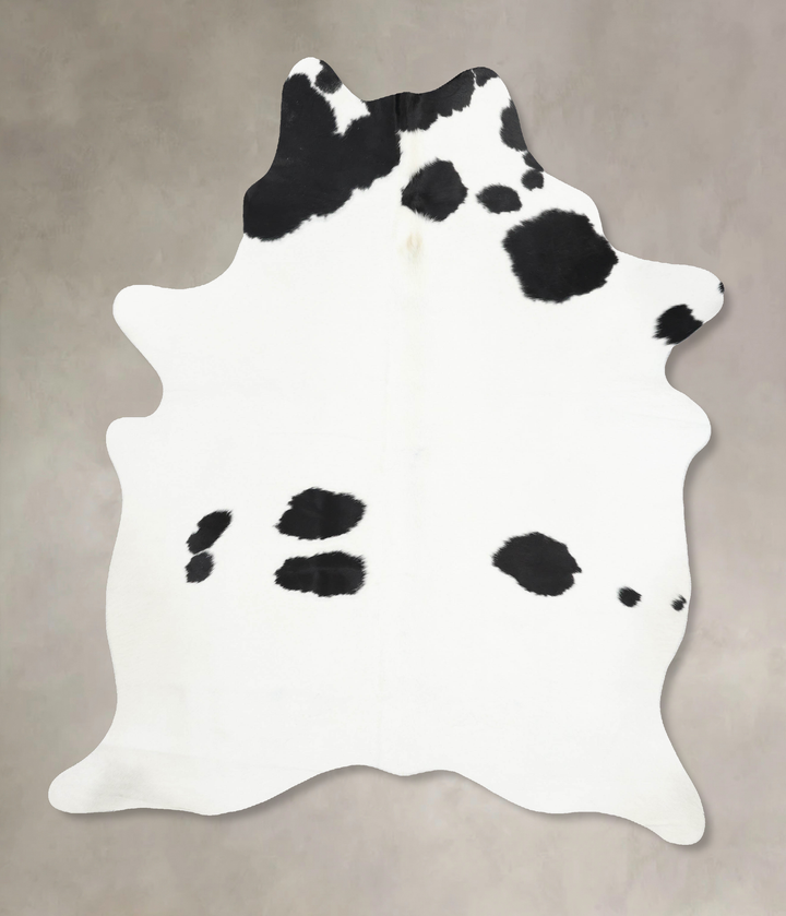 Black and White X-Large Brazilian Cowhide Rug 7'10"H x 5'11"W #B12894 by Hudson Hides