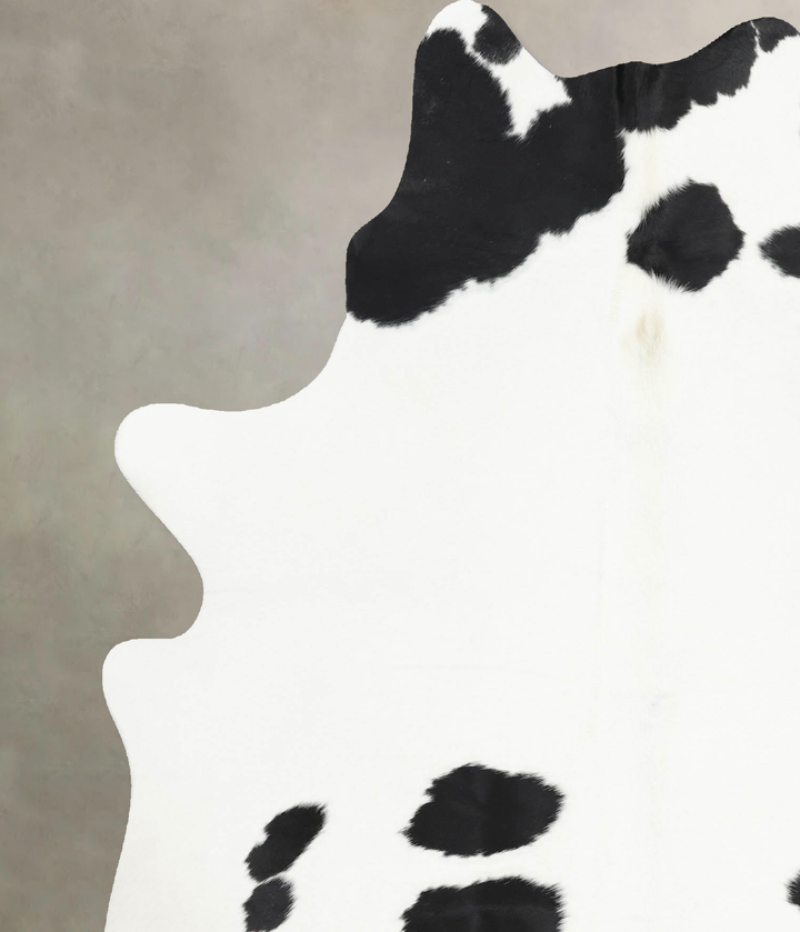 Black and White X-Large Brazilian Cowhide Rug 7'10"H x 5'11"W #B12894 by Hudson Hides
