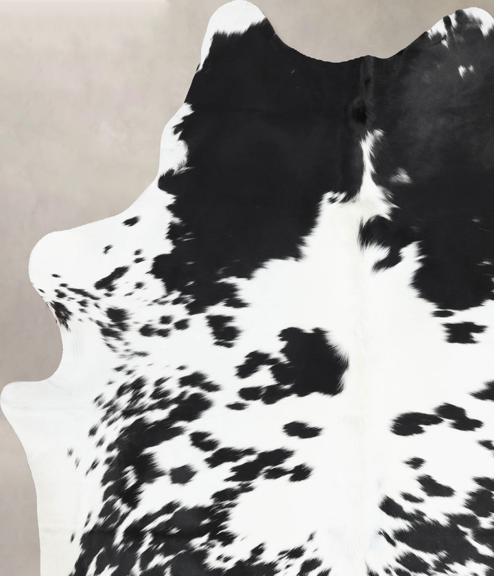 Black and White XX-Large Brazilian Cowhide Rug 8'1"H x 6'7"W #B12896 by Hudson Hides