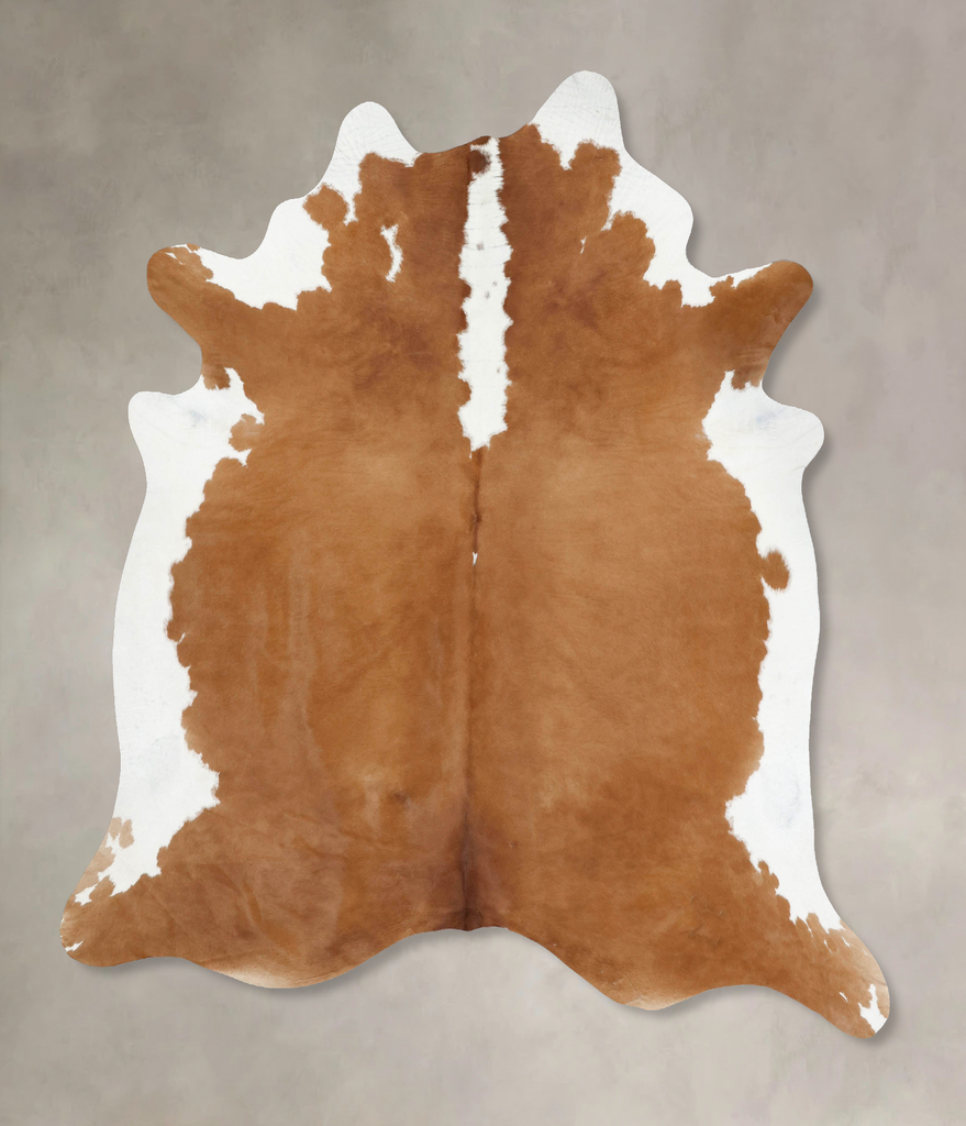 Hereford XX-Large Brazilian Cowhide Rug 8'2"H x 7'1"W #B12898 by Hudson Hides