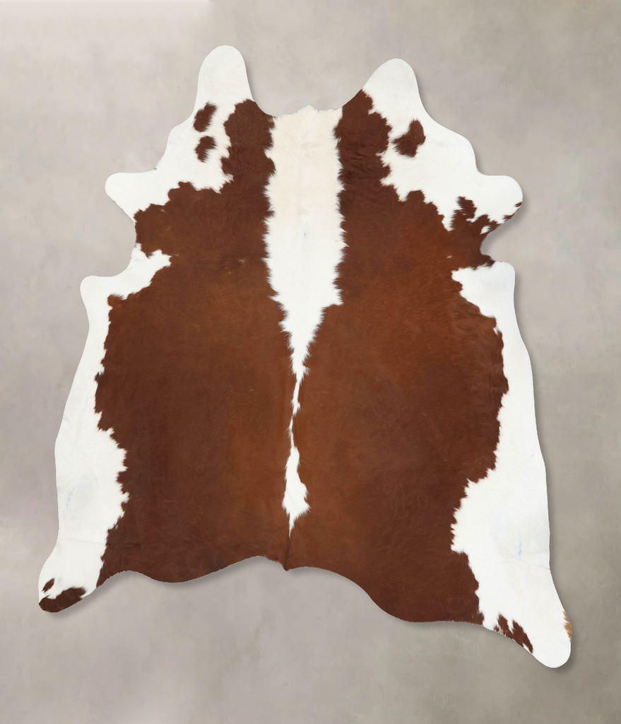 Hereford XX-Large Brazilian Cowhide Rug 8'3"H x 7'1"W #B12902 by Hudson Hides
