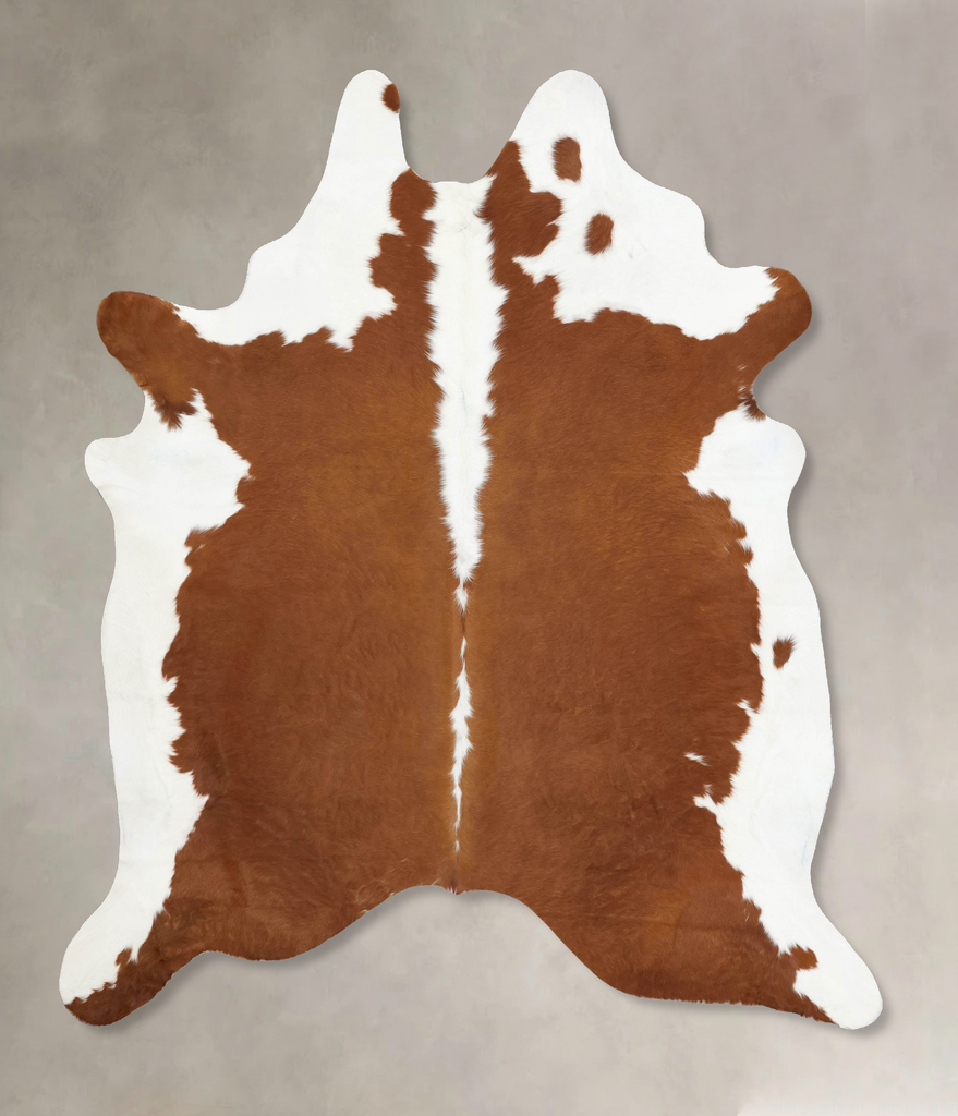 Hereford XX-Large Brazilian Cowhide Rug 8'0"H x 6'10"W #B12906 by Hudson Hides