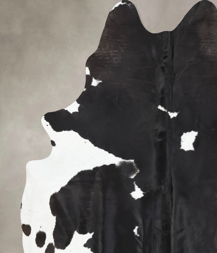 Black and White XX-Large Brazilian Cowhide Rug 8'8"H x 7'3"W #B12910 by Hudson Hides