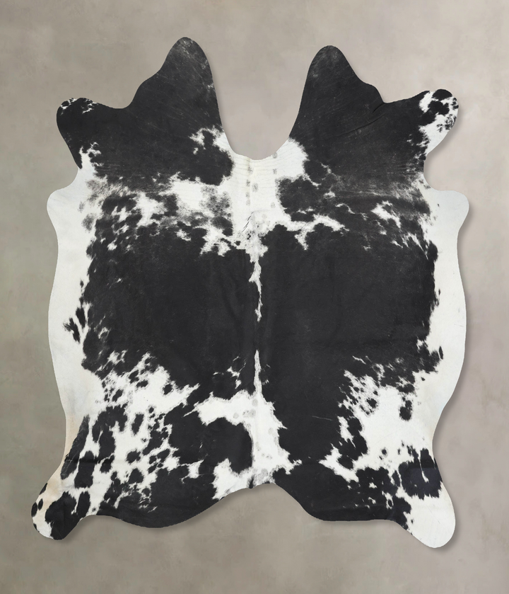 Black and White X-Large Brazilian Cowhide Rug 6'8"H x 6'4"W #B12911 by Hudson Hides
