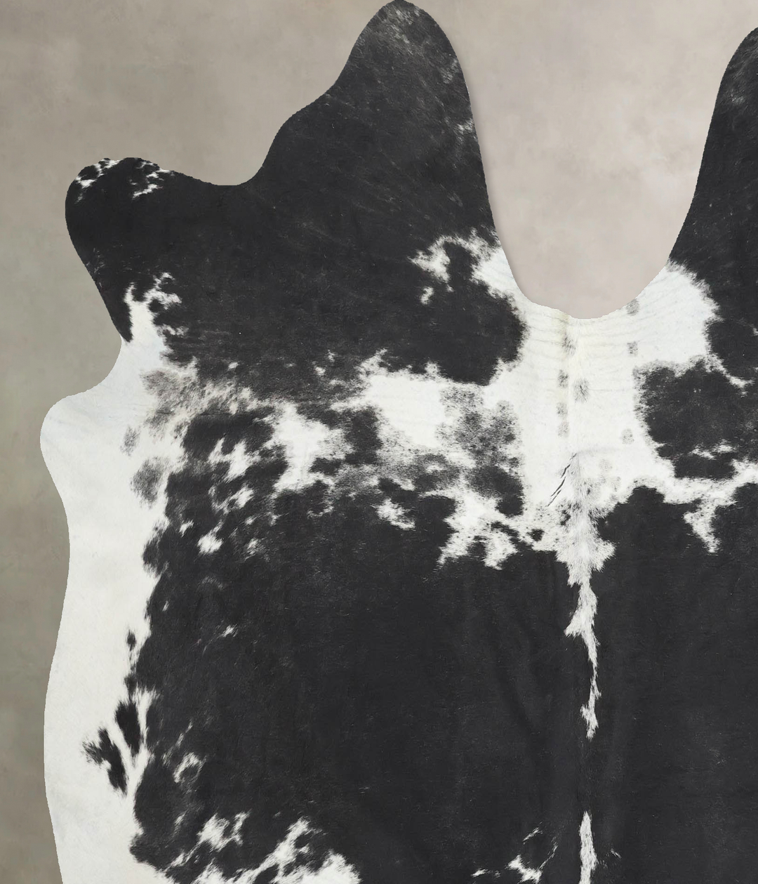 Black and White X-Large Brazilian Cowhide Rug 6'8"H x 6'4"W #B12911 by