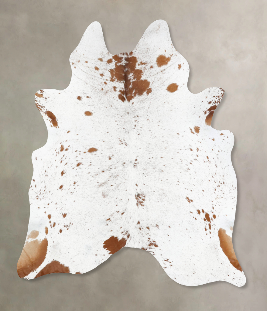 Salt and Pepper Brown X-Large Brazilian Cowhide Rug 7'7"H x 6'3"W #B12914 by Hudson Hides