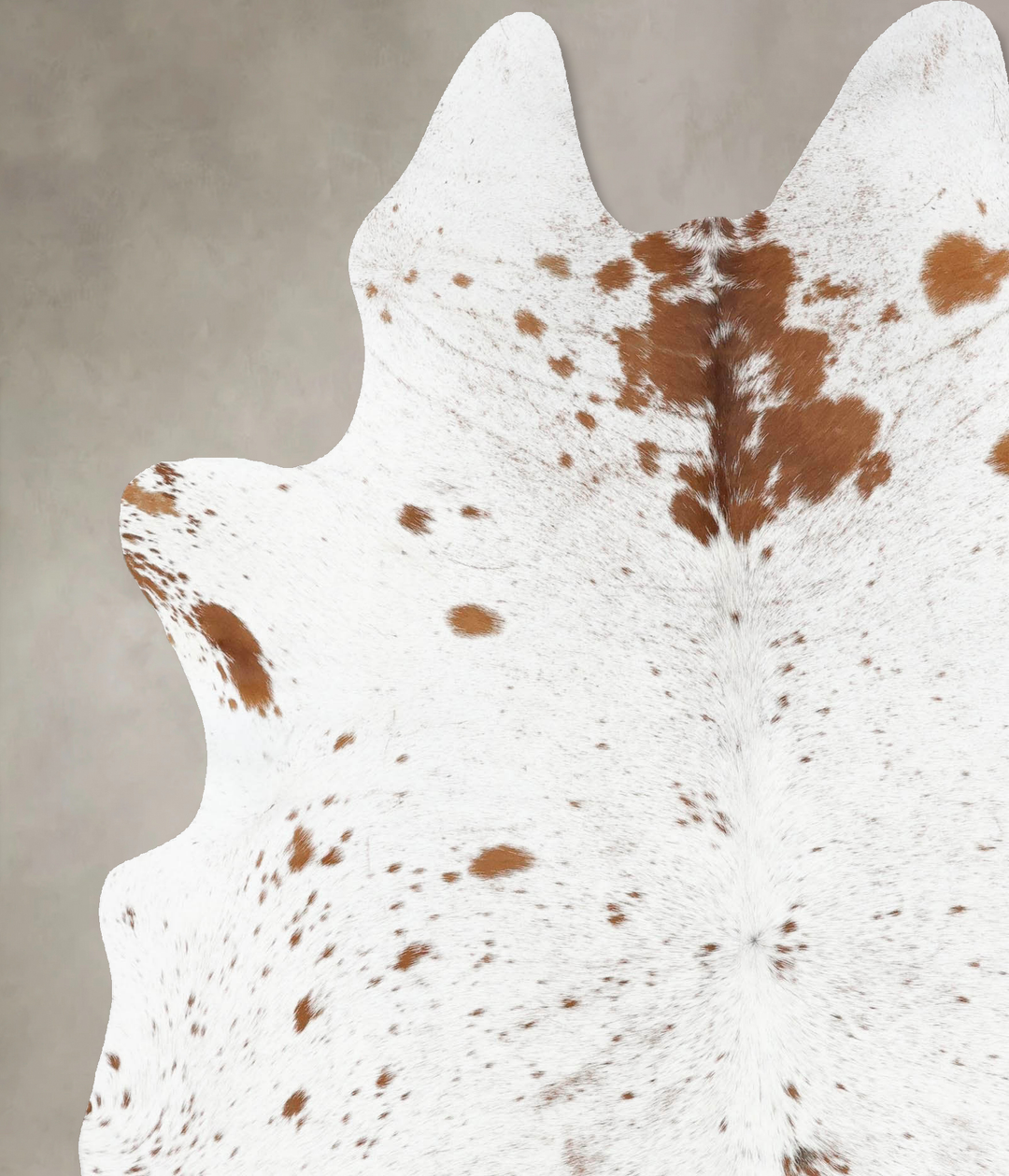 Salt and Pepper Brown X-Large Brazilian Cowhide Rug 7'7"H x 6'3"W #B12