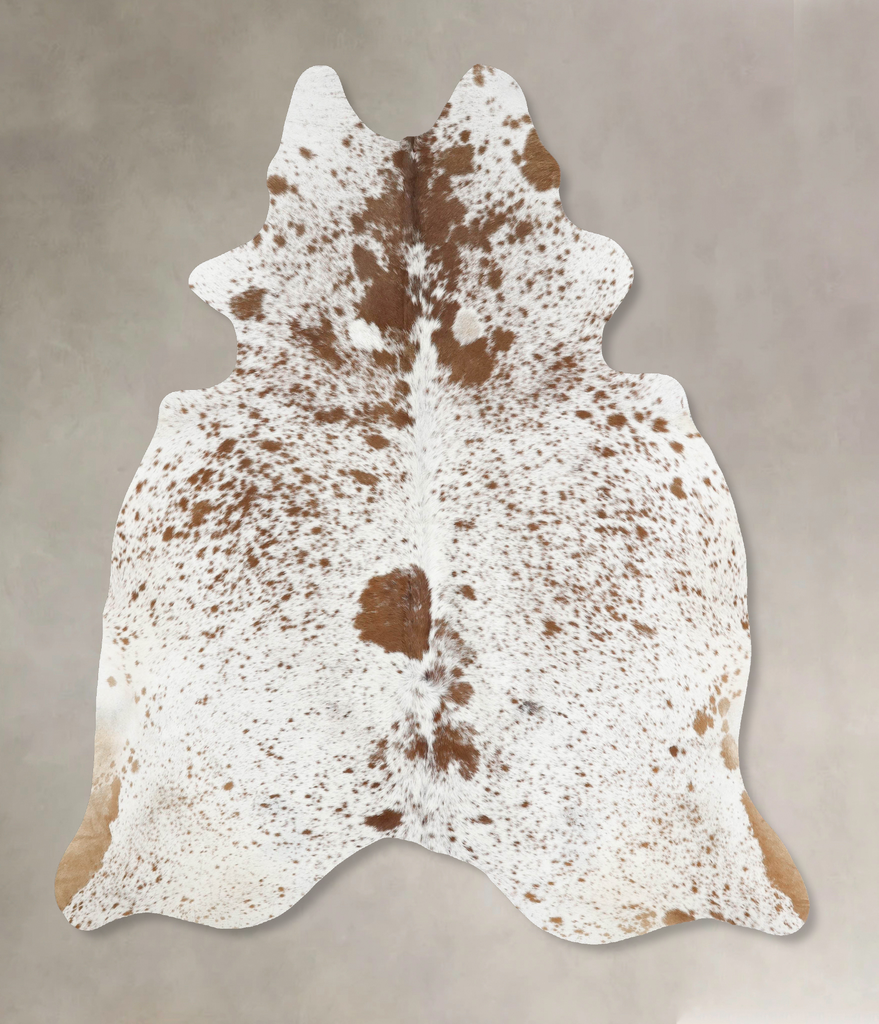 Salt and Pepper Brown XX-Large Brazilian Cowhide Rug 8'1"H x 6'4"W #B12921 by Hudson Hides