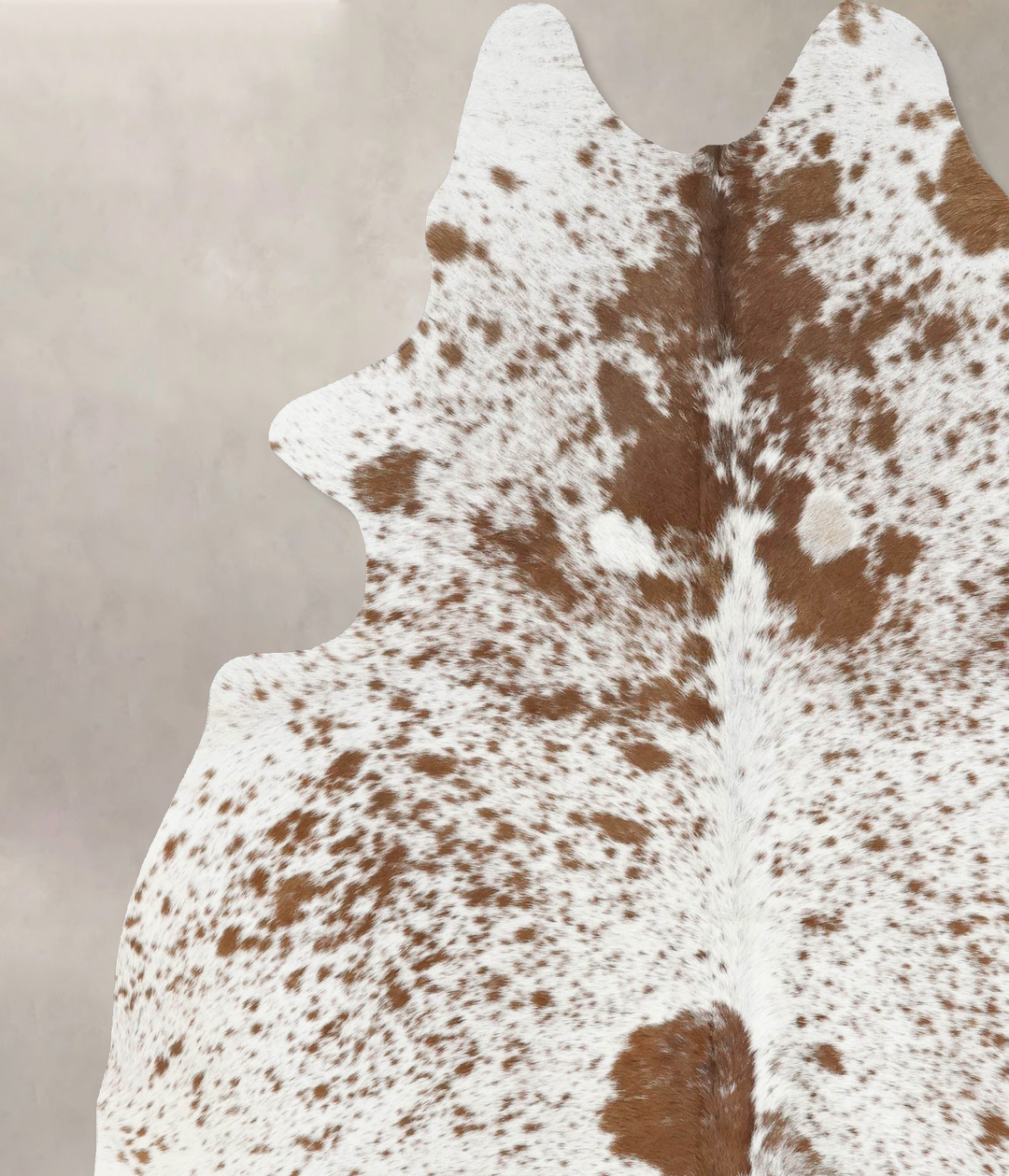 Salt and Pepper Brown XX-Large Brazilian Cowhide Rug 8'1"H x 6'4"W #B1