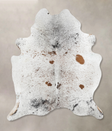 Salt and Pepper Brown X-Large Brazilian Cowhide Rug 7'5"H x 6'1"W #B12924 by Hudson Hides