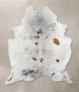 Salt and Pepper Brown X-Large Brazilian Cowhide Rug 7'5"H x 6'1"W #B12924 by Hudson Hides
