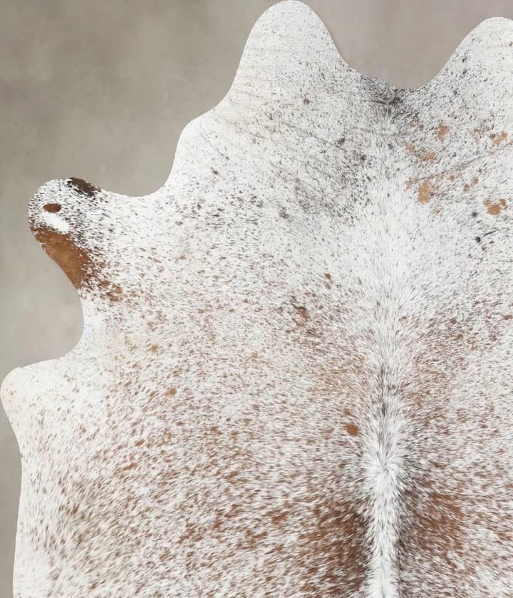 Salt and Pepper Brown X-Large Brazilian Cowhide Rug 6'11"H x 5'10"W #B12932 by Hudson Hides