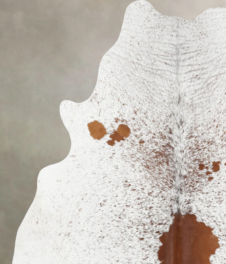 Salt and Pepper Brown X-Large Brazilian Cowhide Rug 7'2"H x 6'7"W #B12933 by Hudson Hides