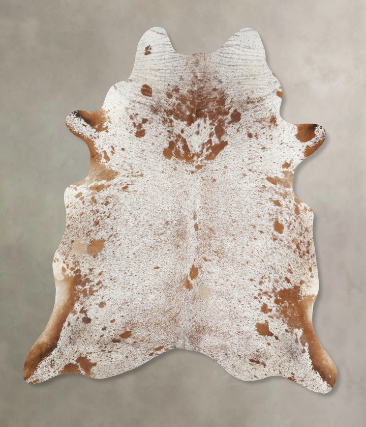 Salt and Pepper Brown X-Large Brazilian Cowhide Rug 7'10"H x 6'3"W #B12936 by Hudson Hides