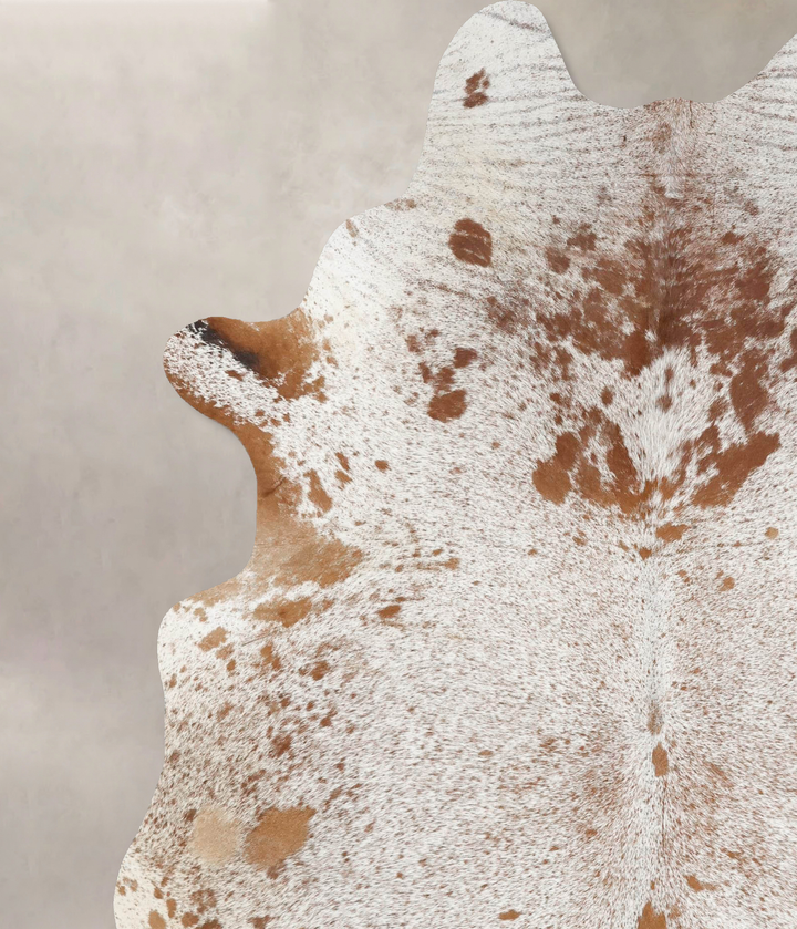 Salt and Pepper Brown X-Large Brazilian Cowhide Rug 7'10"H x 6'3"W #B12936 by Hudson Hides