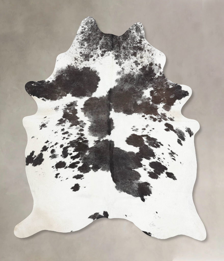 Black and White XX-Large Brazilian Cowhide Rug 8'1"H x 6'5"W #B12938 by Hudson Hides