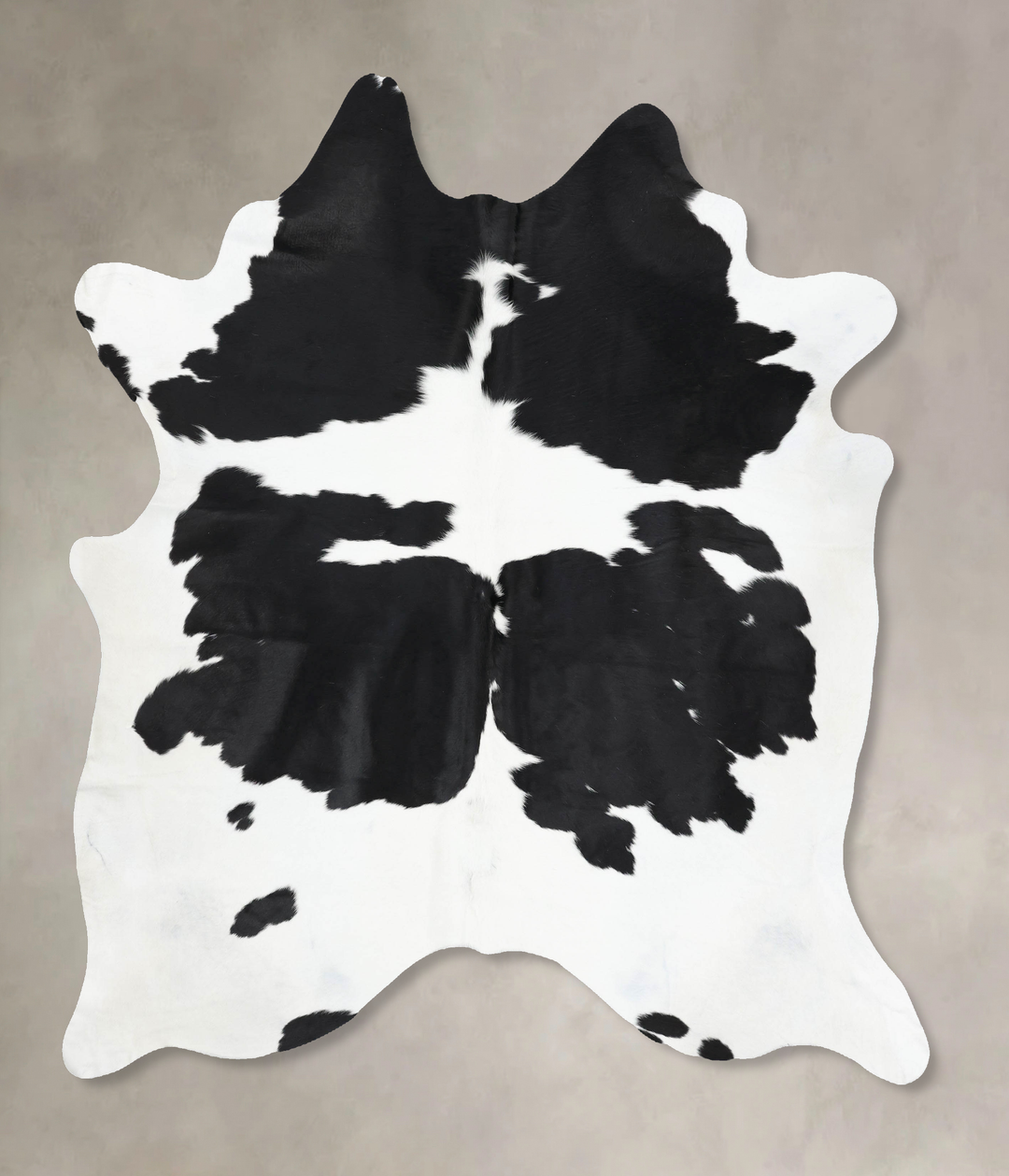 Black and White X-Large Brazilian Cowhide Rug 7'9"H x 6'4"W #B12939 by