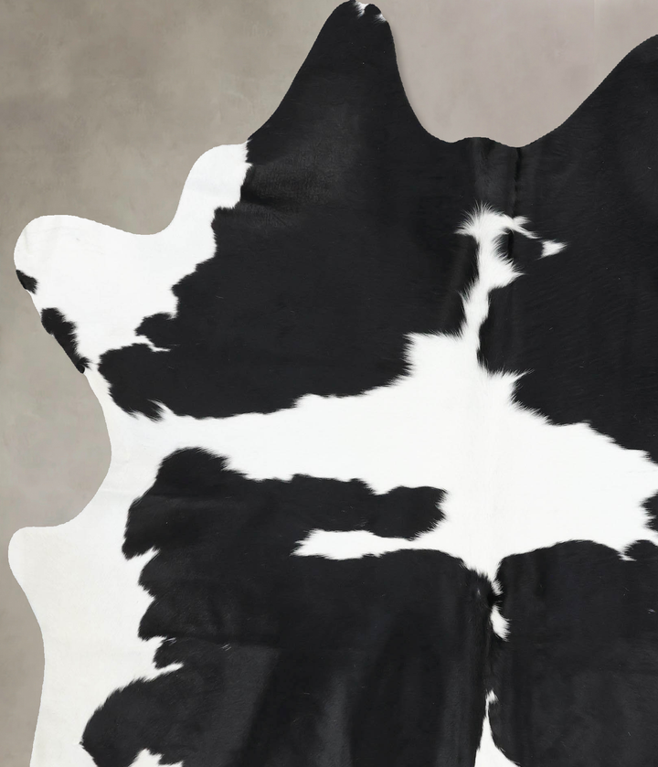 Black and White X-Large Brazilian Cowhide Rug 7'9"H x 6'4"W #B12939 by Hudson Hides