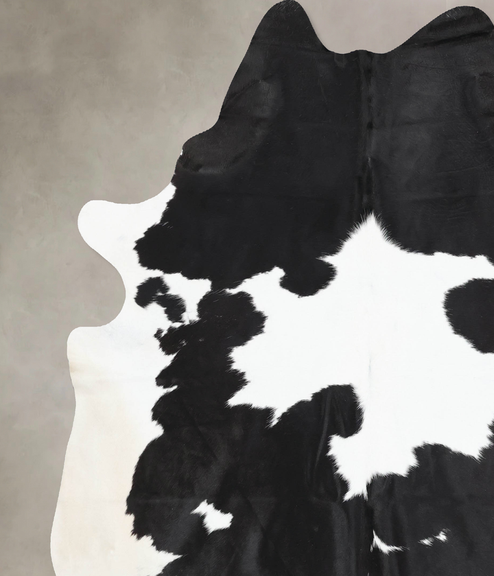 Black and White XX-Large Brazilian Cowhide Rug 8'4"H x 7'3"W #B12940 by Hudson Hides