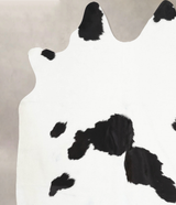 Black and White XX-Large Brazilian Cowhide Rug 7'2"H x 7'2"W #B12941 by Hudson Hides