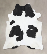 Black and White XX-Large Brazilian Cowhide Rug 7'10"H x 6'8"W #B12942 by Hudson Hides