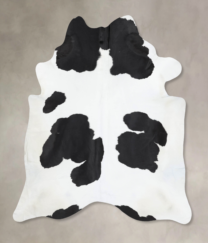 Black and White XX-Large Brazilian Cowhide Rug 7'10"H x 6'8"W #B12942 by Hudson Hides