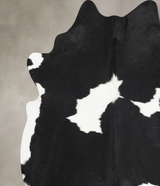 Black and White XX-Large Brazilian Cowhide Rug 8'0"H x 7'0"W #B12944 by Hudson Hides