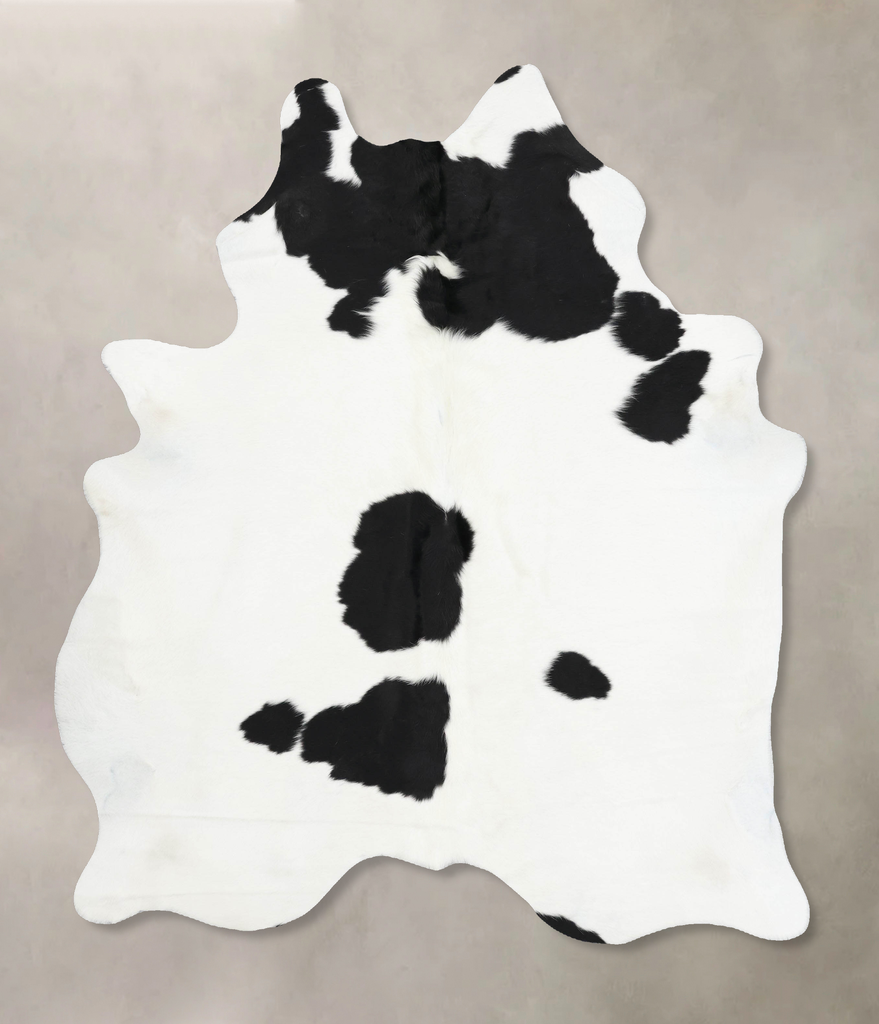 Black and White X-Large Brazilian Cowhide Rug 7'5"H x 6'1"W #B12947 by Hudson Hides