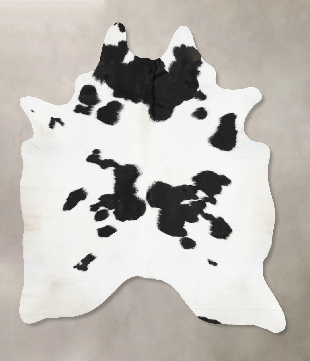 Black and White X-Large Brazilian Cowhide Rug 7'8"H x 6'3"W #B12948 by
