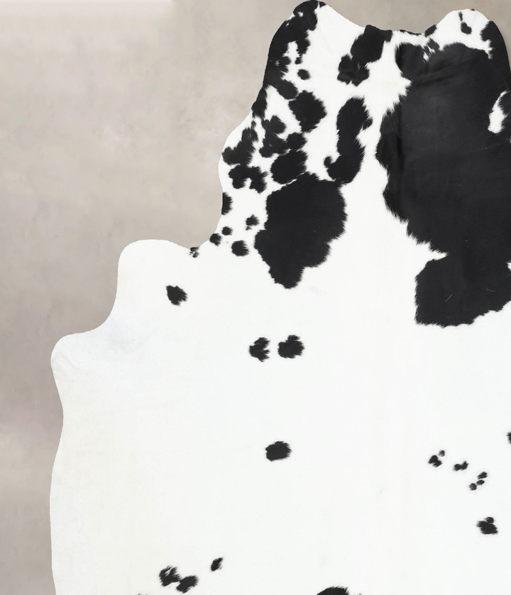 Black and White XX-Large Brazilian Cowhide Rug 7'10"H x 7'4"W #B12949 by Hudson Hides