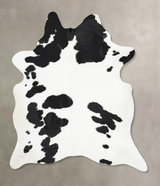 Black and White XX-Large Brazilian Cowhide Rug 8'1"H x 6'6"W #B12950 by Hudson Hides