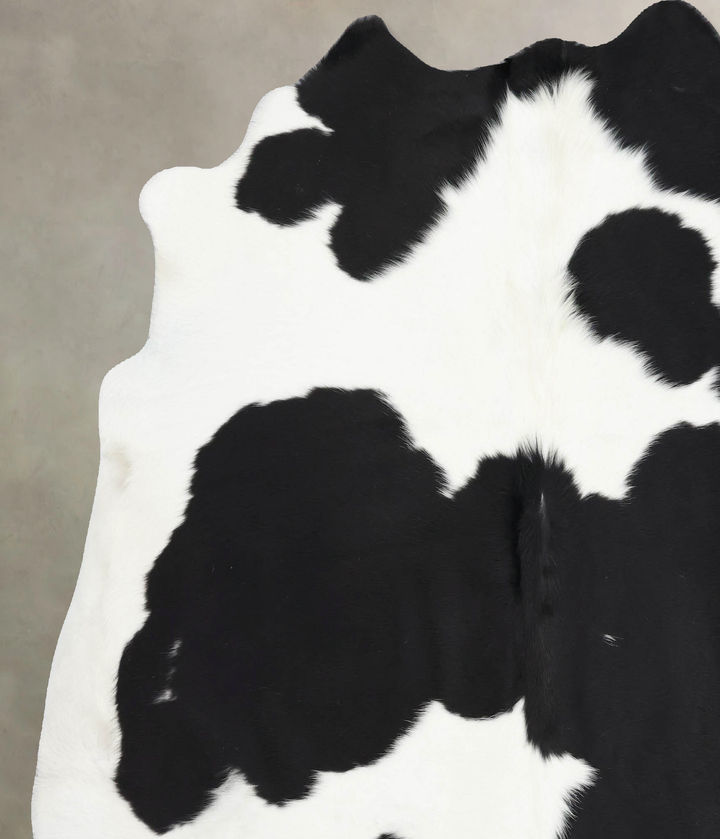 Black and White X-Large Brazilian Cowhide Rug 6'8"H x 6'9"W #B12951 by Hudson Hides