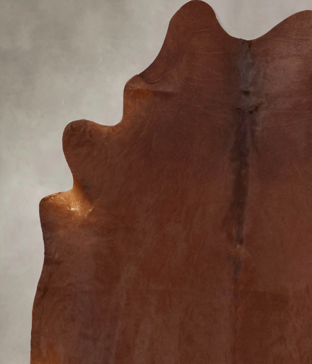Solid Brown X-Large Brazilian Cowhide Rug 7'9"H x 6'3"W #B12952 by Hud
