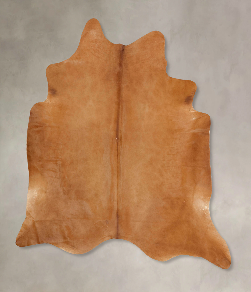 Solid Brown X-Large Brazilian Cowhide Rug 7'5"H x 6'6"W #B12956 by Hudson Hides