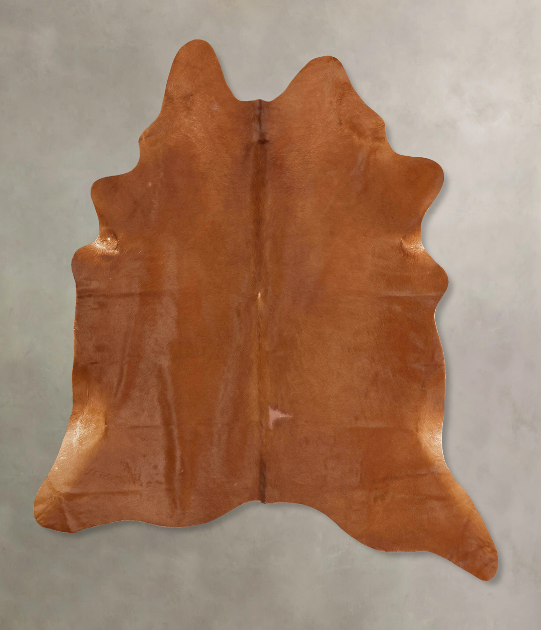 Solid Brown X-Large Brazilian Cowhide Rug 7'8"H x 6'4"W #B12958 by Hud