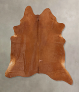 Solid Brown X-Large Brazilian Cowhide Rug 7'8"H x 6'4"W #B12958 by Hudson Hides