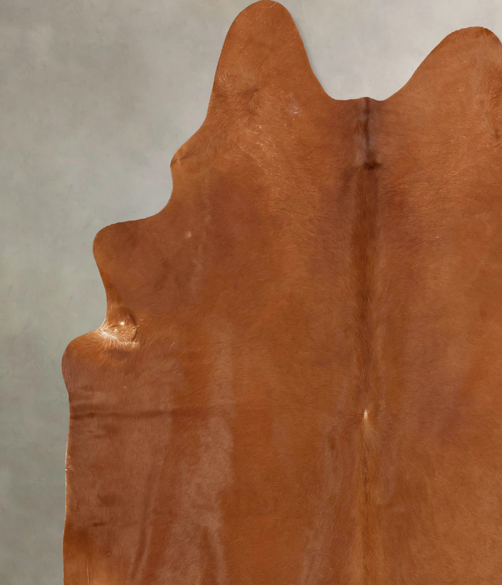 Solid Brown X-Large Brazilian Cowhide Rug 7'8"H x 6'4"W #B12958 by Hudson Hides