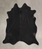 Solid Black XX-Large Brazilian Cowhide Rug 7'3