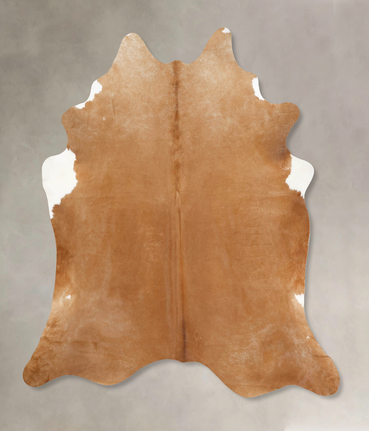 Beige XX-Large Brazilian Cowhide Rug 8'6"H x 7'8"W #B12965 by Hudson Hides
