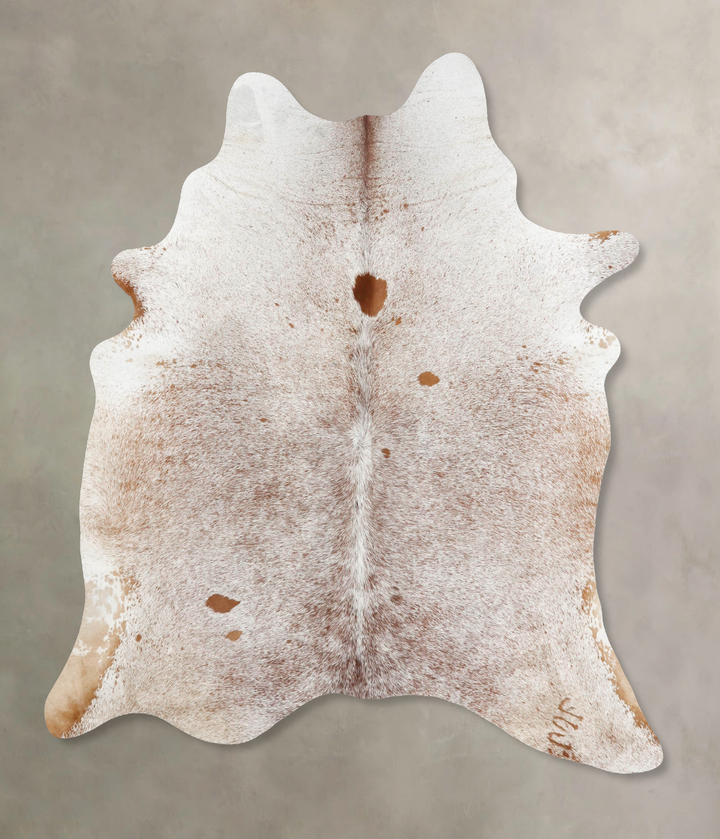 Salt and Pepper Brown X-Large Brazilian Cowhide Rug 7'11"H x 6'2"W #B12969 by Hudson Hides