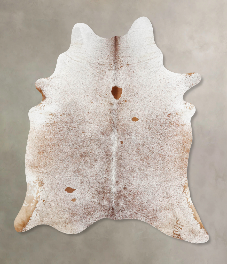 Salt and Pepper Brown X-Large Brazilian Cowhide Rug 7'11"H x 6'2"W #B12969 by Hudson Hides