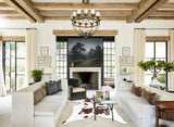 Brown and White XX-Large Brazilian Cowhide Rug 7'10"H x 6'11"W #B12977 by Hudson Hides