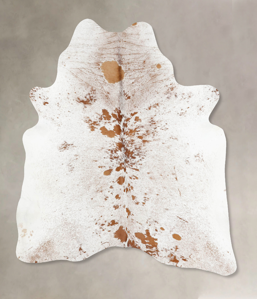 Salt and Pepper Brown X-Large Brazilian Cowhide Rug 7'5"H x 6'0"W #B12987 by Hudson Hides